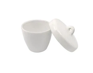 Porcelain Crucible with Lid, 10mL Capacity - Tall Form - Eisco Labs - Picture 1 of 2