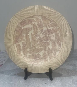 Roy Hamilton Studio Kunstkeramik 11" verziertes Steinzeug niedrige Schüssel Schale - Bild 1 von 16