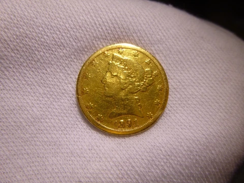1891-CC Liberty Gold Half Eagle $5 Carson City Coin Cover