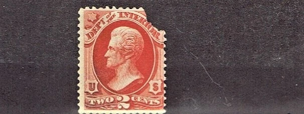 1879 U.S. CLASSIC Official 2c Vermilion JACKSON  Sc#O97 MINT/NG Fault - Image 1 of 1