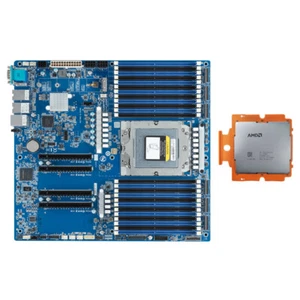Supermicro H13SSL-N DDR5 Motherboard With AMD EPYC GENOA SP5 9334 QS CPU - Afbeelding 1 van 5