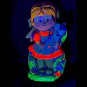 De Colección Bayas Japón BRILLO Cerámica Banco Niña Pájaro Flor Kitsch Estatuilla Japón Decoración - Imagen 1 de 15