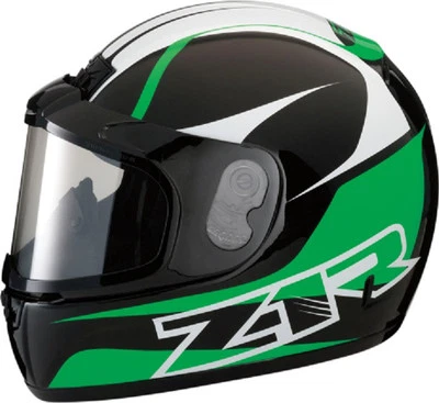 CASCO FANTASMA Z1R + ESCUDO ELÉCTRICO MOTO NIEVE CARA COMPLETA VERDE XXL 2XL Foto 1 de 3