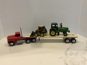 Winross Lancaster Co Ford Flat Bed with New Holland Skid Steer and John Deere W2 - Picture 1 of 2