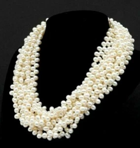 Tiffany & Co Pearl Necklace Choker Sterling Silver 925 Paloma Picasso Clasp gyuh - Picture 1 of 9