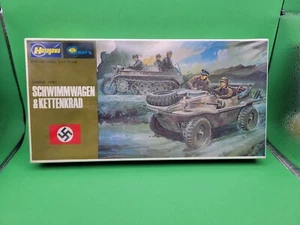 Hasegawa 1/72 Model German Schwimmwagen & Kettendrad SEALED Unbuilt WWII Model K - Picture 1 of 7