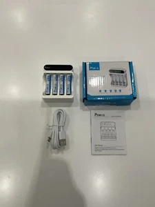 4 Steckplätze Schnell LCD Ladegerät für AA/AAA mit vier AAA2800mAh Akkus - Bild 1 von 6