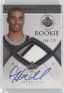 2008-09 Exquisite Collection /225 George Hill #76 RPA Rookie Patch Auto RC