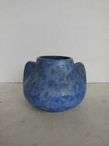 Antique, earhandled, Blue Mcoy pot, 6 1/4 " x4 1/2", USA pottery - Picture 1 of 5