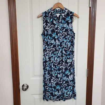Croft&Barrow Women's Floral Sleeveless Midi Dress Button Up Size S Gently Used - Image 1 of 4