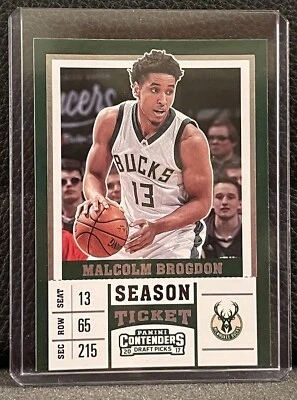 2017-18 Contenders Draft Picks SEASON TICKET Malcolm Brogdon #38B Bucks - Image 1 of 2