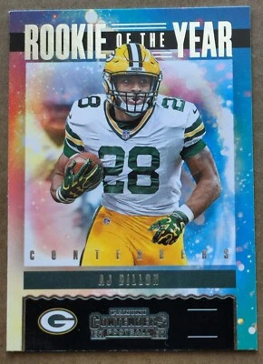 2020 Panini Contenders #RY-AJD A.J. Dillon Rookie of the Year Contenders Packers - Image 1 of 2