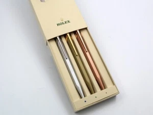 Set Di 3 Penne ROLEX Caran D'Ache SWISS MADE Gadget Collezione Gold-Rosè-Silver - Imagen 1 de 6