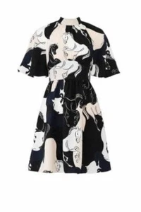 KATE SPADE WILD ONES STALLIONS CREPE DRESS (UK 6) RRP £295 - Picture 1 of 6