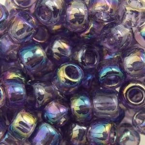 6/0 TOHO ROUND Transparent Rainbow Sugar Plum Seed Bead (8g) - Picture 1 of 1