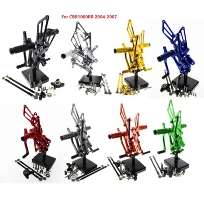 Para Honda CBR1000RR 2004-2007 GP Shift CNC estriberas reposapiés reposapiés clavija Foto 1 de 4