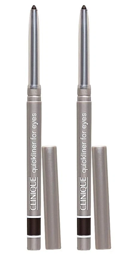 2 CLINIQUE QUICKLINER FOR THE EYES # 11 BLACK BROWN LOT OF 2 LINERS NWOB - Image 1 of 1