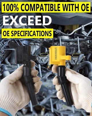 Ignition Coil+Spark Plug For 1999-2004 Ford F250 F350 F450 F550 Super Duty 6.8L - Image 1 of 4