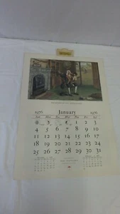 1976 Currier & Ives Calendar Travelers Insurance Schwall & Son Wauseon, Ohio - Picture 1 of 4