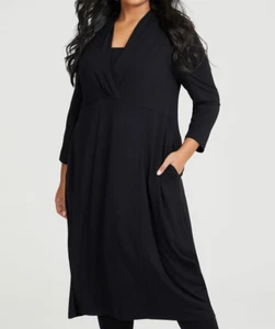 Taking Shape Mock Wrap Bamboo Dress Size 16 NWT RRP$129.95 - Picture 1 of 4