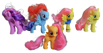 Figuras My Little Pony MLP Rainbow Dash Fluttershy Twilight Sparkle 3" 2010 Foto 1 de 4
