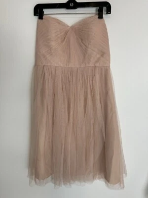 Платье женское Jenny Yoo тюлевое 12 румяна розовое без бретелек обнаженное подружка невесты - Изображение 1 из 4