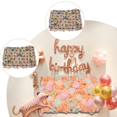 6 paneles de pared de flores artificiales con telón de fondo floral para boda Foto 1 de 4