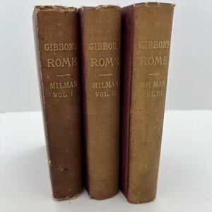 Gibbons Rome Decline & Fall of Roman Empire Milman 1884 1st 3 Of 5 Vol Hardcover - Imagen 1 de 10
