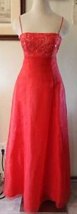 Zum Zum red chiffon  long bridesmaids formal evening dress 5/6 - Picture 1 of 5