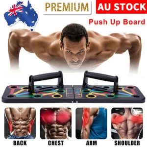 Foldable Push Up Board Rack Training Gym Exercise Pushup Exercise Stand Grip Bar - Picture 1 of 13