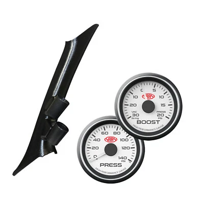 SAAS Pillar Pod Holder fits BA BF Falcon w/ White Boost & Oil Press Gauges XR6T - Image 1 of 4