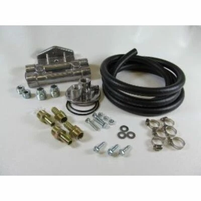 Perma-Cool 72956 1"-16 Deluxe Oil Filter Relocation Kit (Dual) - Image 1 of 3