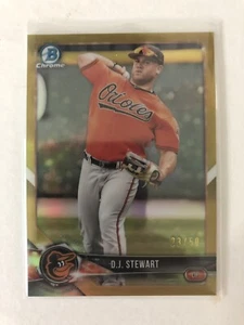 Pittsburg Pirates 2018 Bowman Chrome D.J. Stewart Gold Refractor 23/50 - Picture 1 of 4