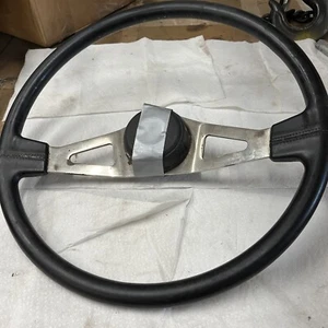 Peterbilt 379 Steering Wheel 20” Black Used Leather ZZ - Foto 1 di 15
