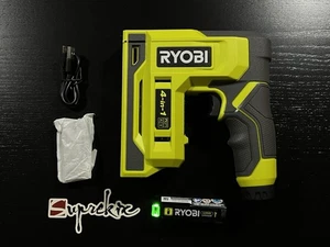 RYOBI USB Lithium Cordless Craft 4-in-1 Stapler/Nailer With 3Ah Battery FVN51K - Picture 1 of 10