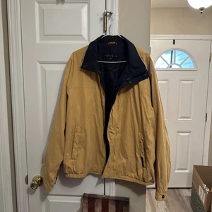 Perry Ellis Men's Portfolio Jacket Tan Soft Shell, Zip Pockets, Lined, XL - Picture 1 of 5