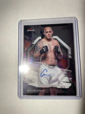 2024 Topps Finest UFC - Autographs Refractor #FA-SIS Serghei Spivac (AU) - Image 1 of 4