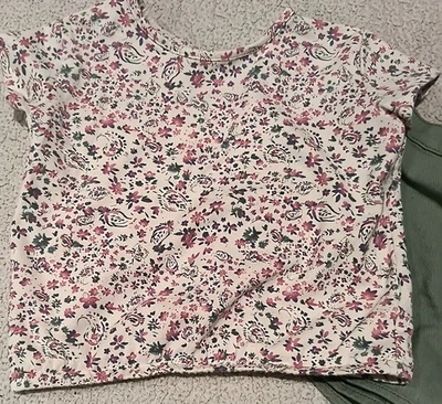 Girls' Floral Top & Green Skort Set - Image 1 of 4