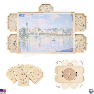 VEVOR 1000-Piece Rotating Puzzle Board with 5 Drawers & Cover - 29x21" Organizer - Image 1 of 4