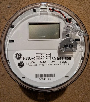 ⚡️GE Energy Watthour Smart Meter Type I-210+C 727X280101 240V 60Hz ⚡️ - Image 1 of 4