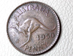 * 1950y.  PENNY KING GEORGE V1 CIRCULATED    #LOR33 - Picture 1 of 8
