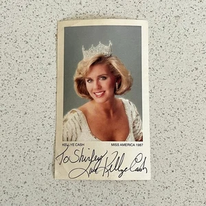 Miss America 1987 Kellye Cash Personalized Autograph Picture Photograph 6 x 3.5 - Picture 1 of 4