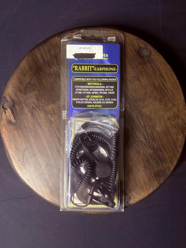 RABBIT 3.5mm Threaded Listen Only Police Earpiece for Motorola XTS Series Radios - Image 1 of 4