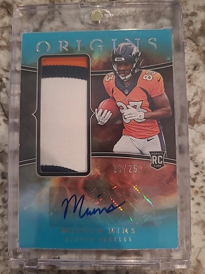 2023 PANINI Origins Marvin Mims RPA TURQUOISE  - Image 1 of 2