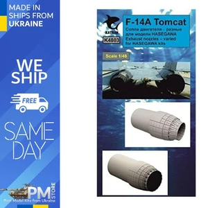 Katran 4803 1/48 F-14A Tomcat Exhaust Nozzles PW TF-30-F-414 varied for Hasegawa - Picture 1 of 8