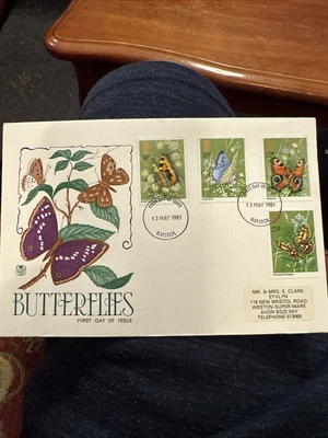 First Day Cover Stamps - Butterflies. Bristol Postmark - 1981 - Image 1 of 4