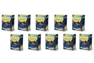 Dragon Shield Matte Black Sleeves - Standard Size - 10 Pack Display Case - Picture 1 of 2