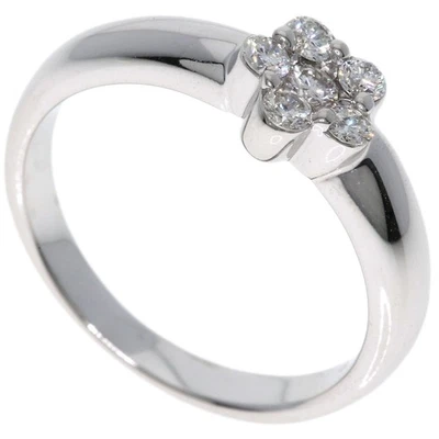 Ponte Vecchio  Flower Diamond Ring K18 White Gold  Ladies [Used] - Image 1 of 4