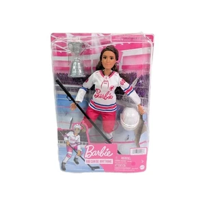 Mattel Barbie You Can Be Anything Ice Hockey Player Doll 2021 - NEW! - Picture 1 of 9