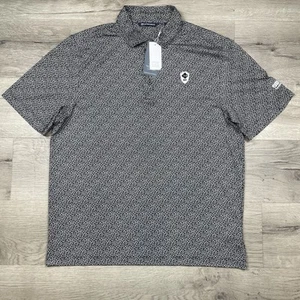 Cutter & Buck Pike Eco Pebble Print Stretch Mens Polo Sz L Country Club Of Indy - Picture 1 of 20